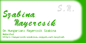 szabina mayercsik business card